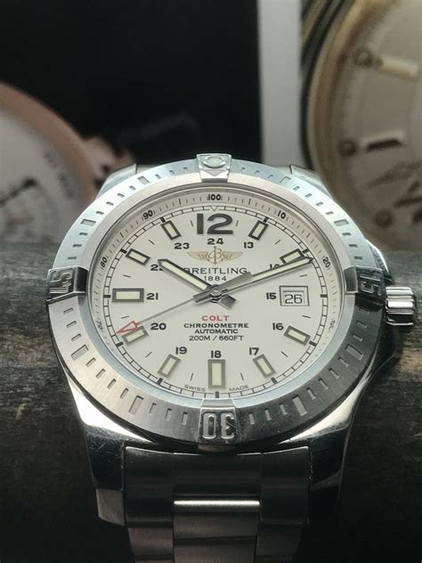 breitling colt white dial|breitling colt automatic 44mm.